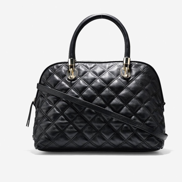 Cole Haan Black Quilted Leather Handbag - Great Condition - Picture 2 of 11